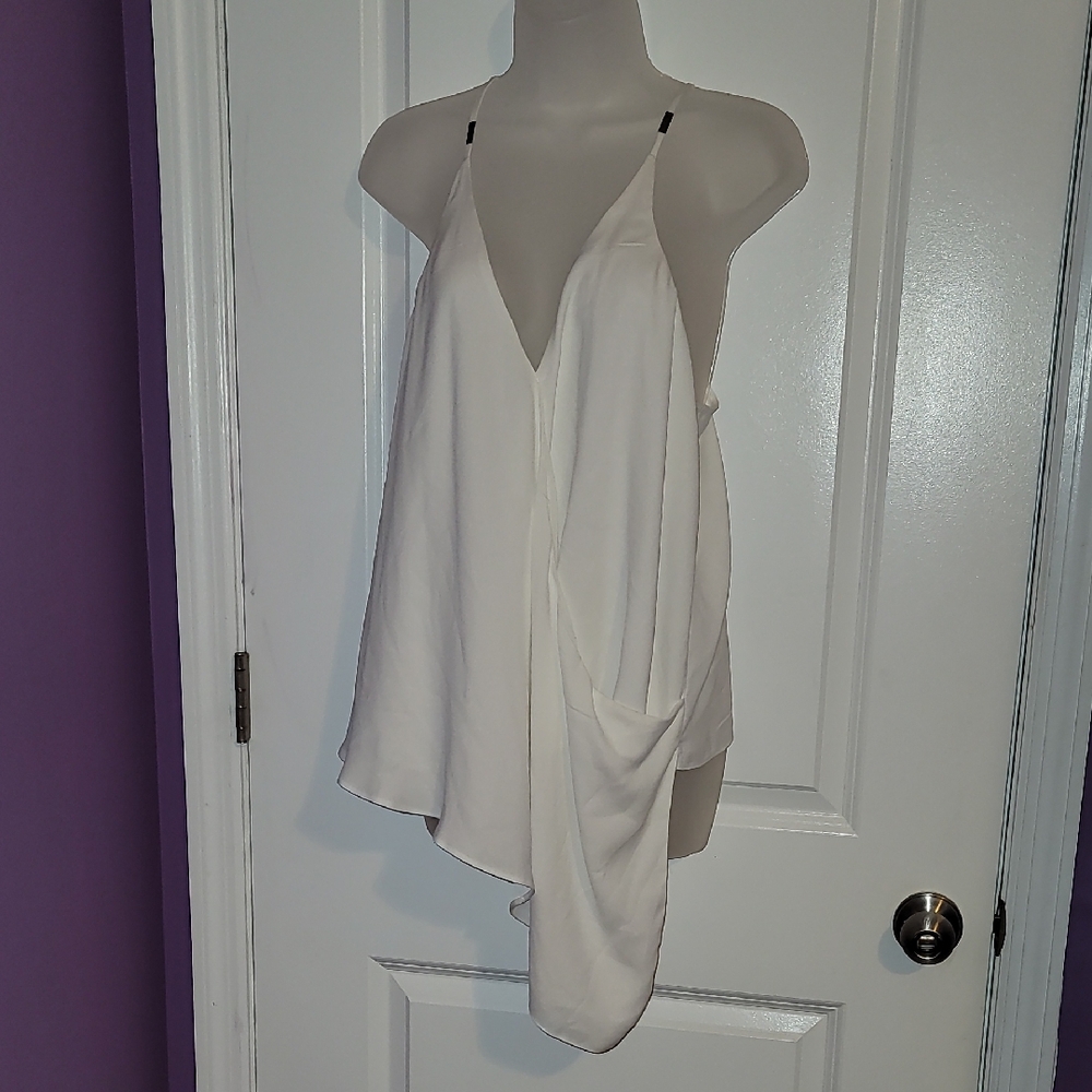 Sans Souci Ivory Asymmetrical Tank Top Sz: XL NWT